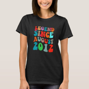 Legend Since August 2012 Vintage Birthday Retro Vi T-Shirt