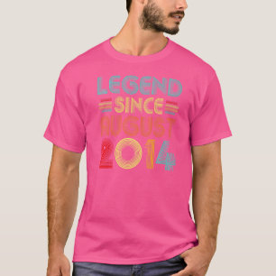Legend Since August 2014 Vintage 8 Years Old 8th B T-Shirt