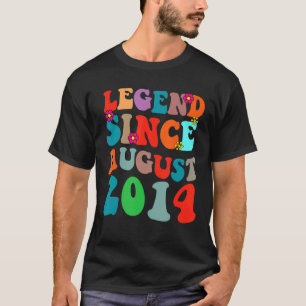 Legend Since August 2014 Vintage Birthday Retro Vi T-Shirt