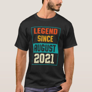 Legend Since August 2021 2nd Birthday 2 Years Old T-Shirt