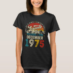 Legend since December 1975 50 Year Old 50th Birthd T-Shirt<br><div class="desc">Legend since December 1975 50 Year Old 50th Birthday Men Dad</div>