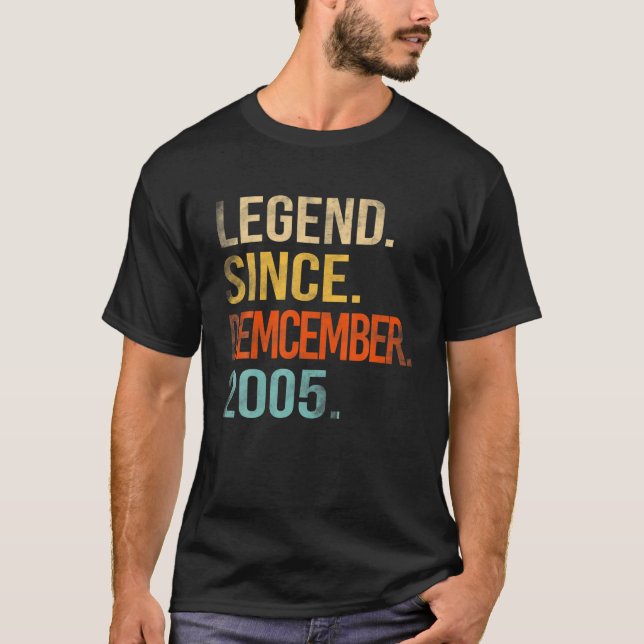 Legend Since December 2005 16Th Birthday 16 Year O T-Shirt (Front)