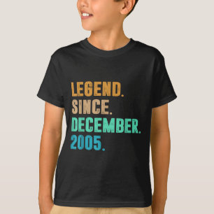 Legend Since December 2005 Birth Of Birthday 2005 T-Shirt