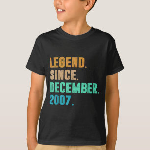 Legend Since December 2007 Birth Of Birthday 2007 T-Shirt
