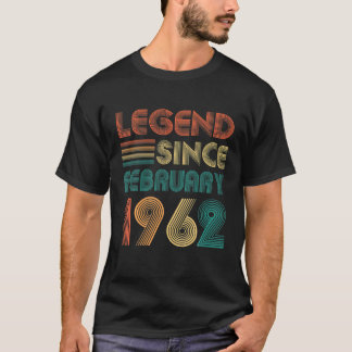 Legend Since February 1962 60Th Birthday Gifts 60 T-Shirt