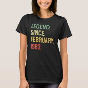 Legend Since February 1983 40th Bday Gifts 40 Year T-Shirt