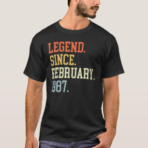 Legend Since February 1987 For Men Women February T-Shirt