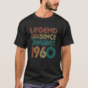 Legend Since January 1960 Gifts 62Th Birthday 62 Y T-Shirt