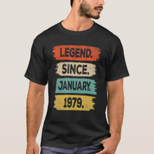 Legend Since January 1979 44 Years Old 44th Birthd T-Shirt