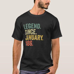 Legend Since January 1986 37 Years Old  37th Birth T-Shirt