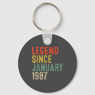Legend Since January 1987 &# th Birthday &#  Yea Key Ring