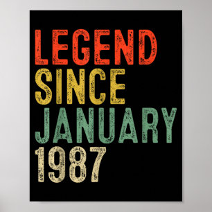Legend Since January 1987 &# th Birthday &#  Yea Poster