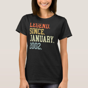 Legend Since January 2002 For Men Women January 20 T-Shirt
