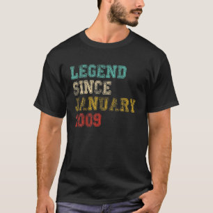 Legend Since January 2007 15Th Birthday Gifts 15 Y T-Shirt