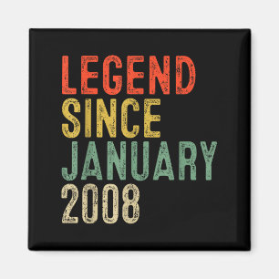 Legend Since January 2008 18th Birthday 18 Year Ol Magnet