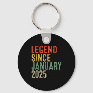Legend Since January 2025 1st Birthday 1 Year Old  Key Ring