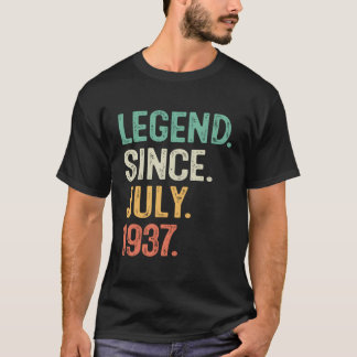 Legend Since July 1937 86Th Birthday Gifts 86 Year T-Shirt