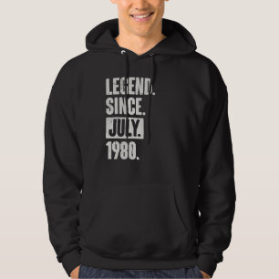 Legend Since July 1980 42 Year Old 42nd Birthday Hoodie