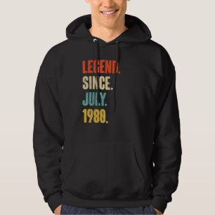 Legend Since July 1980 42 Year Old Gift 42nd Birt Hoodie