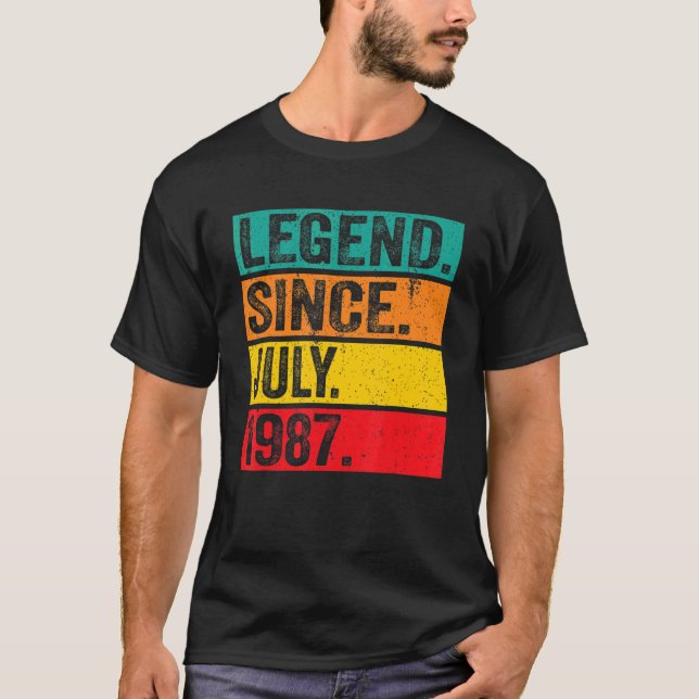 Legend Since July 1987 35th Birthday 35 Years Old  T-Shirt (Front)