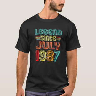Legend Since July 1987 35Th Birthday Vintage 35 Ye T-Shirt