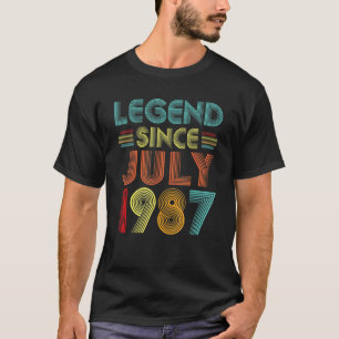 Legend Since July 1987 35th Birthday Vintage 35 Ye T-Shirt