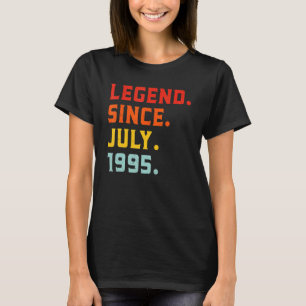 Legend Since July 1995 27th Birthday Vintage 27 Ye T-Shirt