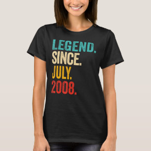 Legend Since July 2008 15 Years Old 15th Birthday T-Shirt