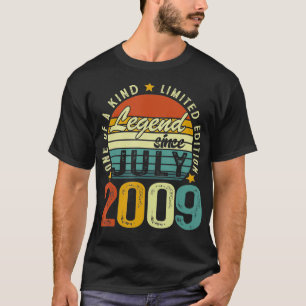 Legend Since July 2009 13 Years Old 13th Birthday T-Shirt