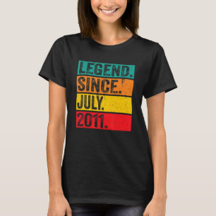 Legend Since July 2011 11th Birthday 11 Years Old T-Shirt