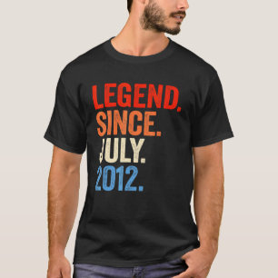 Legend Since July 2012 10th Birthday 10 Years Old T-Shirt