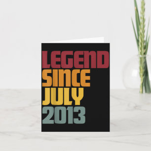 Legend Since July 2013 13th Birthday - Vintage Card