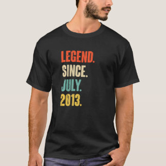 Legend Since July 2013 9 Year Old Gift 9th Birthd T-Shirt