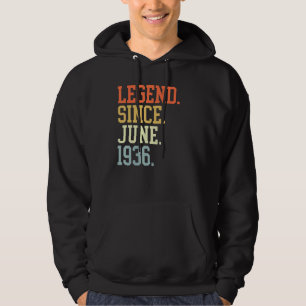 Legend Since June 1936 For Men Women June 1936 Hoodie
