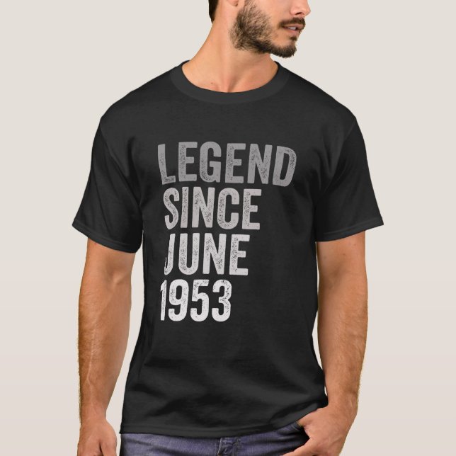 Legend Since June 1953 Awesome 68 Years Old 68Th B T-Shirt (Front)