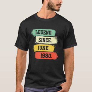 Legend Since June 1980 U2013 Happy Birthday T-Shirt