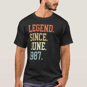 Legend Since June 1987 For Men Women June 1987 T-Shirt