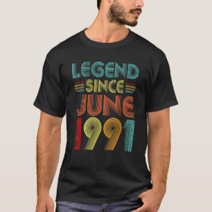 Legend Since June 1991 Birth Of Birthday Vintage M T-Shirt