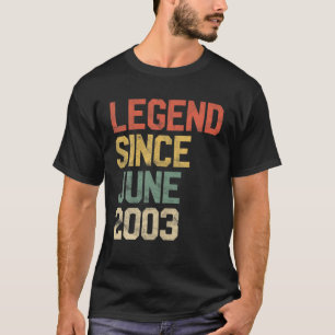 Legend Since June 2003 18Th Birthday 18 Year Old T-Shirt