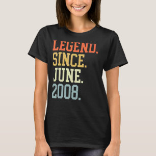 Legend Since June 2008 For Men Women June 2008 T-Shirt