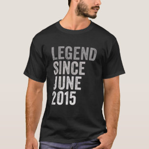Legend Since June 2015 Awesome 6 Years Old 6Th Bir T-Shirt