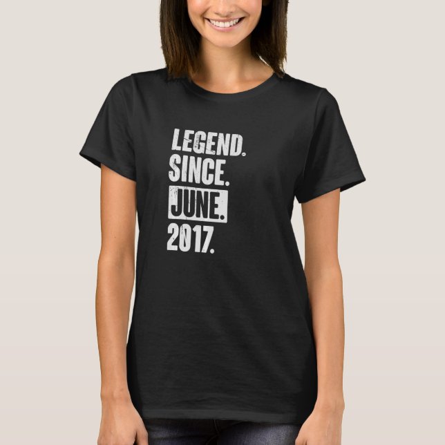 Legend Since June 2017  5 Year Old 5th Birthday T-Shirt (Front)