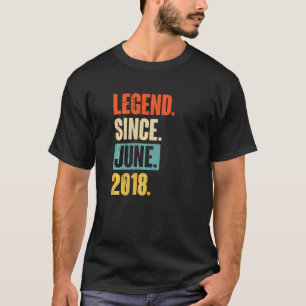 Legend Since June 2018 4 Year Old 4th Birthday T-Shirt