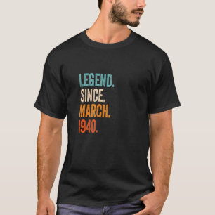 Legend Since March 1940 83rd Birthday T-Shirt