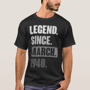 Legend Since March 1940 Birthday 83rd Decoration T-Shirt