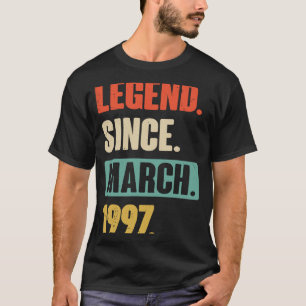 Legend Since March 1997  Birthday 26th Decoration T-Shirt