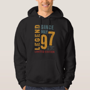 Legend Since May 1997  For 25 Years Old 25th Birth Hoodie