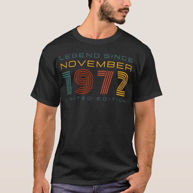 Legend Since November 1972, Limited Edition Men's  T-Shirt (Front)
