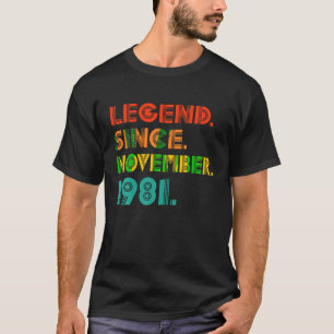 Legend Since November 1981 Birth Of Birthday Gifts T-Shirt