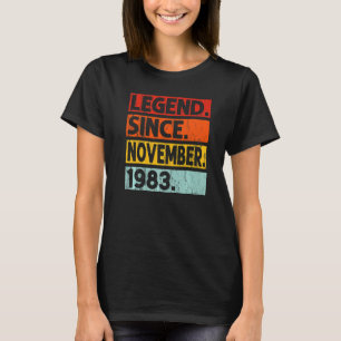 Legend Since November 1983 39th Birthday Vintage Y T-Shirt